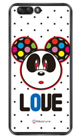 Love Panda ブラックドット （クリア） design by Moisture ZenFone 4 ZE554KL MVNOスマホ（SIMフリー端末） SECOND SKIN zenfone 4 ケース zenfone 4 カバー ze554kl ケース ze554kl カバー ゼンフォン4 ケース ゼンフォン4 カバー 送料無料
