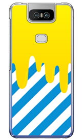 DRIP イエロー ブルー （クリア） ZenFone 6 ZS630KL MVNOスマホ（SIMフリー端末） SECOND SKIN 受注生産 スマホケース ハードケース zenfone 6 ケース zenfone 6 カバー zs630kl ケース zs630kl カバー ゼンフォン6 ケース ゼンフォン6 送料無料