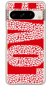 LOVE�i�z���C�g×���b�h�j (�N���A) Pixel 8 Pro Coverfull �{�� �ی� �n�[�h�P�[�X �X�}�z�J�o�[�@��������