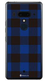 Buffalo check ブルー （クリア） design by Moisture HTC U12+ MVNOスマホ（SIMフリー端末） SECOND SKIN スマホケース ハードケース htc u12+ U12プラス u12+ ケース u12+ カバー U12プラス ケース U12プラス カバー htc u12+ ケース htc 送料無料
