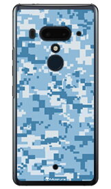 DIGITAL camouflage ブルー （クリア） design by Moisture HTC U12+ MVNOスマホ（SIMフリー端末） SECOND SKIN ハードケース htc u12+ U12プラス u12+ ケース u12+ カバー U12プラス ケース U12プラス カバー htc u12+ ケース htc 送料無料