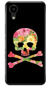 Flower skull �u���b�N DIGNO SX5 (KC-S306) (�\�t�gTPU) SECOND SKIN �P�[�X �J�o�[ �X�}�z�P�[�X �������� �ϏՌ� �v�����g �ی� �Ռ��z��