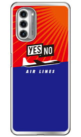 YESNO AIR LINES レッド×ブルー （ソフトTPUクリア） moto g52j 5G・g52j 5G II・g52j 5G SPECIAL YESNO ソフトケースmoto g52j 5g ケース moto g52j 5g カバー モトg52j5g ケース モトg52j5g カバー モトジー52ジェイ5G ケース 送料無料