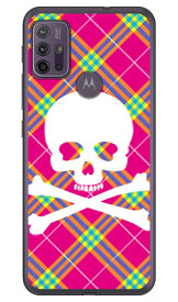 スカルパンク ピンク （ソフトTPUクリア） moto g10 XT2127・g30 XT2129 MVNOスマホ（SIMフリー端末） SECOND SKIN moto g10 g30 ケース moto g10 g30 カバー モトg10 g30 ケース モトg10 g30 カバー モトジ－10 ジー30 ケース 送料無料