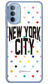 NYC マルチハートドットホワイト （ソフトTPUクリア） design by Moisture moto g31 XT2173 MVNOスマホ（SIMフリー端末） SECOND SKIN moto g31 ケース moto g31 カバー モトg31 ケース モトg31 カバー モトジー31 ケース モトジー31 カバー motog31 送料無料