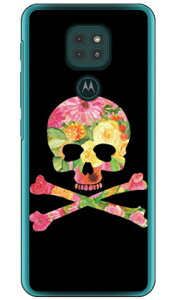 Flower skull �u���b�N �i�N���A�j design by ROTM moto g9 PLAY XT2083 MVNO�X�}�z�iSIM�t���[�[���j SECOND SKIN moto g9 play �P�[�X moto g9 play �J�o�[ ���gg9play �P�[�X ���gg9play �J�o�[ ���g�W�[9�v���C �P�[�X ��