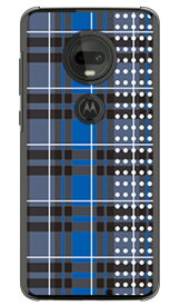 チェックドット ブルー （クリア） moto g7 XT1962 MVNOスマホ（SIMフリー端末） SECOND SKIN スマホケース ハードケース mvno simフリー 携帯 motog7 モトローラ スマホ moto g7 xt1962 moto g7 ケース moto g7 カバー モトローラ moto g7 送料無料