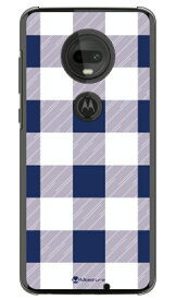 Buffalo check ネイビー×ホワイト （クリア） design by Moisture moto g7 XT1962 MVNOスマホ（SIMフリー端末） SECOND SKIN mvno simフリー 携帯 motog7 モトローラ スマホ moto g7 xt1962 moto g7 ケース moto g7 カバー モトローラ moto g7 送料無料