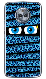 ミイラくん レオパードブルー （クリア） Moto X4 XT1900 MVNOスマホ（SIMフリー端末） YESNO moto x4 ケース moto x4 カバー motox4 ケース motox4 カバー モト x4 ケース モト x4 カバー モトx4ケース モトx4カバー simフリー 送料無料