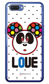 Love Panda ブラックドット （クリア） design by Moisture OPPO R15 Neo MVNOスマホ（SIMフリー端末） SECOND SKIN oppo スマホ oppo スマートフォン oppo スマホケース oppo スマホカバー オッポ スマホケース オッポ スマホカバー 送料無料