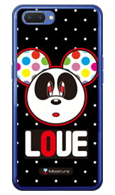 Love Panda ホワイトドット （クリア） design by Moisture OPPO R15 Neo MVNOスマホ（SIMフリー端末） SECOND SKIN oppo スマホ oppo スマートフォン oppo スマホケース oppo スマホカバー オッポ スマホケース オッポ スマホカバー 送料無料