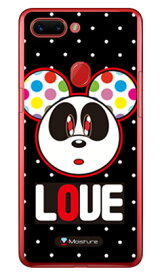 Love Panda ホワイトドット （クリア） design by Moisture OPPO R15 Pro MVNOスマホ（SIMフリー端末） SECOND SKIN oppo スマホ oppo スマートフォン oppo スマホケース oppo スマホカバー オッポ スマホケース オッポ スマホカバー 送料無料