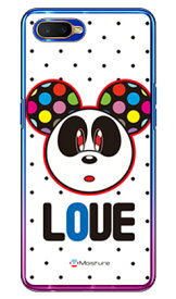 Love Panda ブラックドット （クリア） design by Moisture OPPO R17 Neo MVNOスマホ（SIMフリー端末） SECOND SKIN oppo スマホ oppo スマートフォン oppo スマホケース oppo スマホカバー オッポ スマホケース オッポ スマホカバー 送料無料