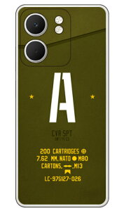 Cf LTD �~���^���[ �C�j�V���� �A���t�@�x�b�g A �J�[�L (�N���A) OPPO A5x CPH2725 Coverfull �{�� �ی� �n�[�h�P�[�X �X�}�z�J�o�[�@��������