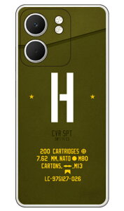Cf LTD �~���^���[ �C�j�V���� �A���t�@�x�b�g H �J�[�L (�N���A) OPPO A5x CPH2725 Coverfull �{�� �ی� �n�[�h�P�[�X �X�}�z�J�o�[�@��������