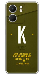 Cf LTD �~���^���[ �C�j�V���� �A���t�@�x�b�g K �J�[�L (�N���A) OPPO A5x CPH2725 Coverfull �{�� �ی� �n�[�h�P�[�X �X�}�z�J�o�[�@��������