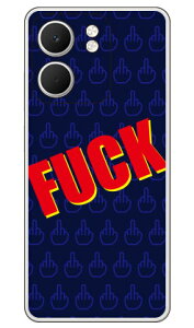 Cf LTD FUCK�i�t�@�b�N�j �� �l�C�r�[ (�N���A) OPPO A5x CPH2725 Coverfull �{�� �ی� �n�[�h�P�[�X �X�}�z�J�o�[�@��������