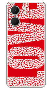LOVE�i�z���C�g×���b�h�j (�N���A) OPPO A5x CPH2725 Coverfull �{�� �ی� �n�[�h�P�[�X �X�}�z�J�o�[�@��������