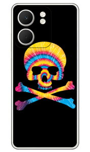 Psychedelic skull �u���[×�C�G���[ (�N���A) design by ROTM OPPO A5x CPH2725 SECOND SKIN �{�� �ی� �n�[�h�P�[�X �X�}�z�J�o�[�@��������