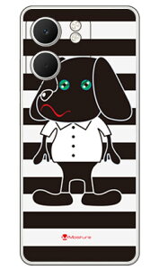 Doggy Stripe �u���b�N (�N���A) design by Moisture OPPO A5x CPH2725 SECOND SKIN �{�� �ی� �n�[�h�P�[�X �X�}�z�J�o�[�@��������