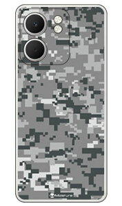DIGITAL camouflage �O���[ (�N���A) design by Moisture OPPO A5x CPH2725 SECOND SKIN �{�� �ی� �n�[�h�P�[�X �X�}�z�J�o�[�@��������