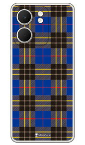 Tartan check �u���[ (�N���A) design by Moisture OPPO A5x CPH2725 SECOND SKIN �{�� �ی� �n�[�h�P�[�X �X�}�z�J�o�[�@��������