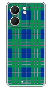 Tartan check �O���[�� (�N���A) design by Moisture OPPO A5x CPH2725 SECOND SKIN �{�� �ی� �n�[�h�P�[�X �X�}�z�J�o�[�@��������