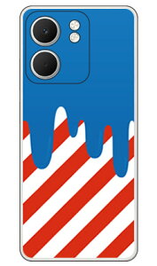 DRIP �u���[ ���b�h (�N���A) OPPO A5x CPH2725 SECOND SKIN �{�� �ی� �n�[�h�P�[�X �X�}�z�J�o�[�@��������