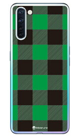 Buffalo check グリーン （ソフトTPUクリア） design by Moisture OPPO Reno3 A MVNOスマホ（SIMフリー端末）・Y!mobile・楽天モバイル SECOND SKIN oppo スマホ oppo スマートフォン oppo スマホケース oppo スマホカバー オッポ 送料無料