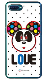 Love Panda ブラックドット （クリア） design by Moisture OPPO Reno A MVNOスマホ（SIMフリー端末） SECOND SKIN oppo スマホ oppo スマートフォン oppo スマホケース oppo スマホカバー オッポ スマホケース オッポ スマホカバー 送料無料