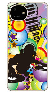 DJ���ς� (�N���A) design by Toshi AQUOS wish6 SH-M36 A602SH A603SH SoftBank Coverfull �{�� �ی� �n�[�h�P�[�X �X�}�z�J�o�[�@��������