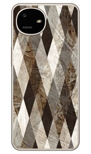 Cf LTD �_�C�����V���[�Y Woody �u���b�N�n (�N���A) AQUOS wish6 SH-M36 A602SH A603SH SoftBank Coverfull �{�� �ی� �n�[�h�P�[�X �X�}�z�J�o�[�@��������