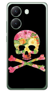 Flower skull �u���b�NPOCO X7 Pro (�\�t�gTPU) SECOND SKIN �P�[�X �J�o�[ �X�}�z�P�[�X �������� �ϏՌ� �v�����g ��