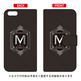 手帳型スマートフォンケース Cf LTD ラグジュアリー イニシャル アルファベット M （シルバーグレー） iPhone SE (2022 第3世代・2020 第2世代) 8 7 Apple Coverfull iphone8 iphone7 ケース iphone8 iphone7 カバー iphone 8 iphone 7 ケース iphone 8 送料無料