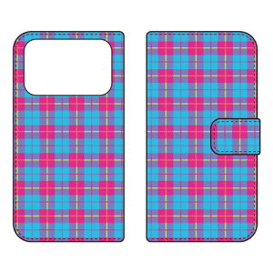 �蒠�^�X�}�[�g�t�H���P�[�X Cf LTD �`�F�b�N�� �iBLUE×PINK�j iPhone 17 Pro Max Coverfull �P�[�X �J�o�[ �X�}�z�P�[�X �������� �ϏՌ� �v�����g �ی� �Ռ��z��