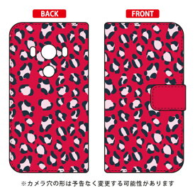 手帳型スマートフォンケース Leopard レッド design by ROTM HTC J butterfly HTV31 au SECOND SKIN エーユー htv31 ケース htv31 カバー htc j butterfly htv31 ケース htc j butterfly htv31 カバー エイチティーシー ジェイ バタフライ ケース 送料無料