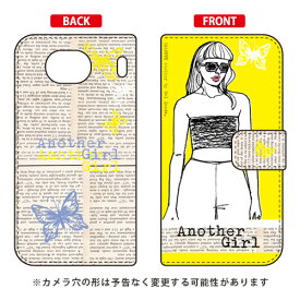 手帳型スマートフォンケース Hal Ikeda 「Another Girl イエロー」 Qua phone QX KYV42・DIGNO V au・MVNOスマホ（SIMフリー端末） SECOND SKINkyv42 スマホ 本体 保護 ケース フィルム カバー kyv42カバー kyv42ケース スマホケース スマホカバー 送料無料