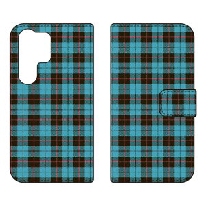 �蒠�^�X�}�[�g�t�H���P�[�X Cf LTD �`�F�b�N�� �iBLUE×BLACK�j Galaxy S25 Ultra SCG32 SC-52F SM-S938Z SM-S938Q Coverfull �P�[�X �J�o�[ �X�}�z�P�[�X �������� �ϏՌ� �v�����g �ی� �Ռ��z��