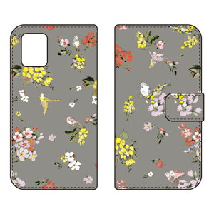 �蒠�^�X�}�[�g�t�H���P�[�X SINDEE �uFly Flower �i�O���[�j�v AQUOS zero6 SHG04�EA102SH au�ESoftBank SECOND SKIN �蒠�^�P�[�X au shg04 a102sh �J�o�[ shg04 a102sh �P�[�X aquos zero6 shg04 a102sh �J�o�[ aquos zero6 shg04 a1
