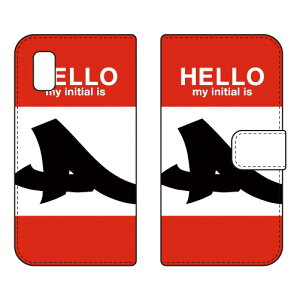 手帳型スマートフォンケース Cf LTD ハロー イニシャル アルファベット A (レッド) AQUOS wish SHG06・A104SH・SH-RM20 wish2 SH-51C・A204SH docomo・au・SoftBank・Y!mobile・楽天モバイル Coverfull au shg06 カバー s