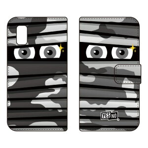 手帳型スマートフォンケース ミイラくん アーバンカモ AQUOS wish SHG06・A104SH・SH-RM20 wish2 SH-51C・A204SH docomo・au・SoftBank・Y!mobile・楽天モバイル YESNO スマホケースau shg06 カバー shg06 ケース aquos wis