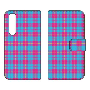 蒠^X}[gtHP[X Cf LTD `FbN iBLUE×PINKj Xperia 5 III SOG05ESO-53BEXQ-BQ42 auEdocomoESoftBankEMVNOX}ziSIMt[[j Coverfull xperia 5 mark3 P[X xperia 5 mark3 Jo[ 5 mark3 P[