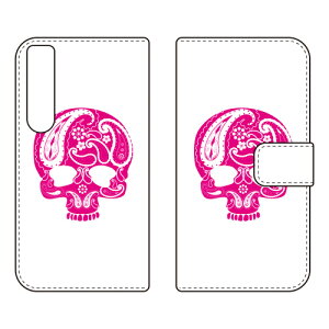 �蒠�^�X�}�[�g�t�H���P�[�X Paisley skull �s���N design by ROTM Xperia 1 IV SOG06 SO-51C A201SO XQ-CT44 au�Edocomo�ESoftBank�EMVNO�X�}�z�iSIM�t���[�[���j SECOND SKINxperia 1 IV �P�[�X xperia 1 IV �J�o�[ 1 IV �P�[�X 1 IV