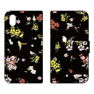 �蒠�^�X�}�[�g�t�H���P�[�X SINDEE �uFly Flower �i�u���b�N�j�v Xperia Ace III SOG08 SO-53C A203SO SECOND SKIN �P�[�X �J�o�[ �X�}�z�P�[�X �������� �ϏՌ� �v�����g �ی� �Ռ��z��