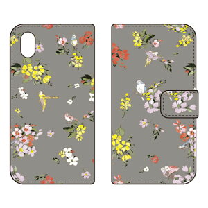 �蒠�^�X�}�[�g�t�H���P�[�X SINDEE �uFly Flower �i�O���[�j�v Xperia Ace III SOG08 SO-53C A203SO SECOND SKIN �P�[�X �J�o�[ �X�}�z�P�[�X �������� �ϏՌ� �v�����g �ی� �Ռ��z��