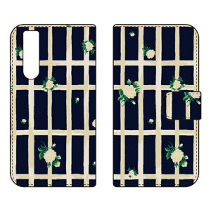�蒠�^�X�}�[�g�t�H���P�[�X SINDEE �uFlower Grid �i�l�C�r�[�j�v Xperia 5 IV SOG09 SO-54C A204SO XQ-CQ44 SECOND SKIN �P�[�X �J�o�[ �X�}�z�P�[�X �������� �ϏՌ� �v�����g �ی� �Ռ��z��