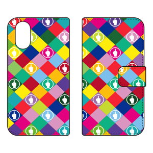 �蒠�^�X�}�[�g�t�H���P�[�X F rhombuses �}���` design by ROTM Xperia 5 V SOG12 SO-53D XQ-DE44 SECOND SKIN �P�[�X �J�o�[ �X�}�z�P�[�X �������� �ϏՌ� �v�����g �ی� �Ռ��z��