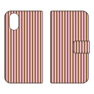�蒠�^�X�}�[�g�t�H���P�[�X �X�g���C�v�R���N�V���� �s���N���u���E�� Xperia 5 V SOG12 SO-53D XQ-DE44 Coverfull �P�[�X �J�o�[ �X�}�z�P�[�X �������� �ϏՌ� �v�����g �ی� �Ռ��z��