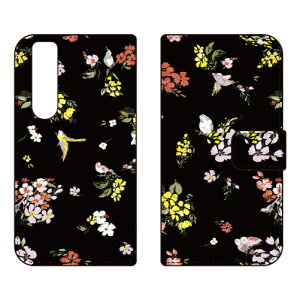 �蒠�^�X�}�[�g�t�H���P�[�X SINDEE �uFly Flower �i�u���b�N�j�v Xperia 1 VI SOG13 SO-51E A401SO XQ-EC44 SECOND SKIN �P�[�X �J�o�[ �X�}�z�P�[�X �������� �ϏՌ� �v�����g �ی� �Ռ��z��