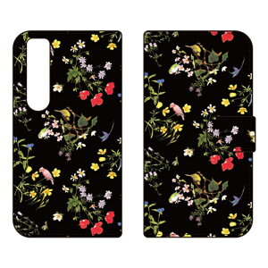 �蒠�^�X�}�[�g�t�H���P�[�X SINDEE �uNatural Flower �i�u���b�N�j�v Xperia 1 VII SOG15 SO-51F A501SO XQ-FS44 SECOND SKIN �P�[�X �J�o�[ �X�}�z�P�[�X �������� �ϏՌ� �v�����g �ی� �Ռ��z��